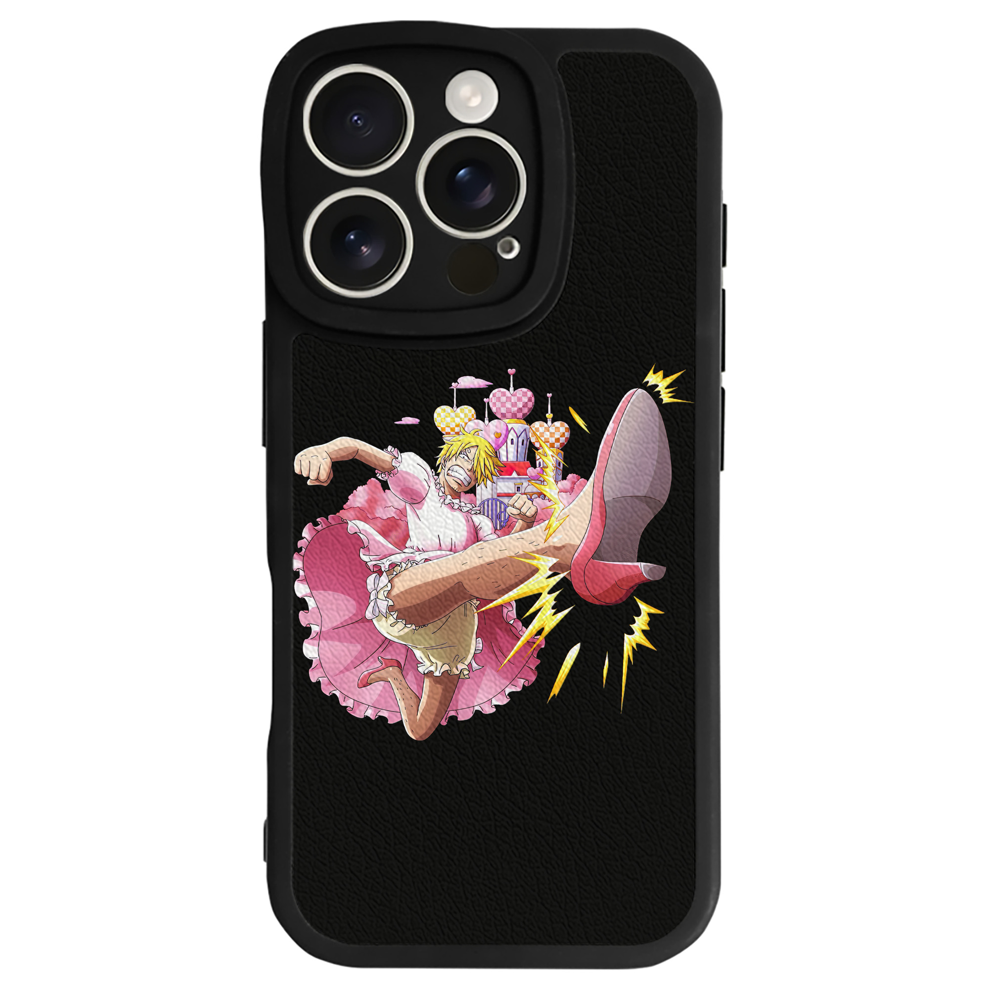 （画像用） ワンピース サンジ ONE PIECE Sanji 【iPhone 16シリーズ対応】シリコンスマホケース（レザー調） 材質：シリコン